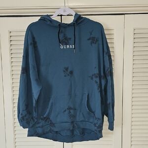 Guess Blue Tie-Dye Hoodie